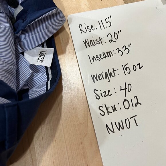 Original Penguin Wool Blend Flat Front Blue Dress Pants Mens Waist 40 NWOT - Picture 10 of 10